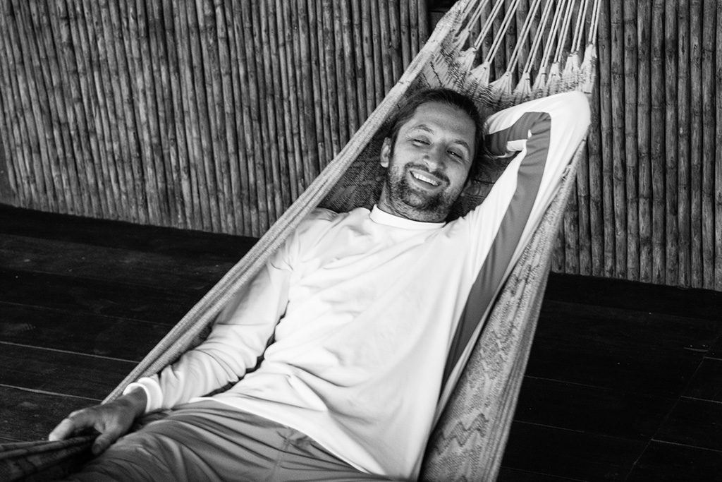 Anton in a hammock